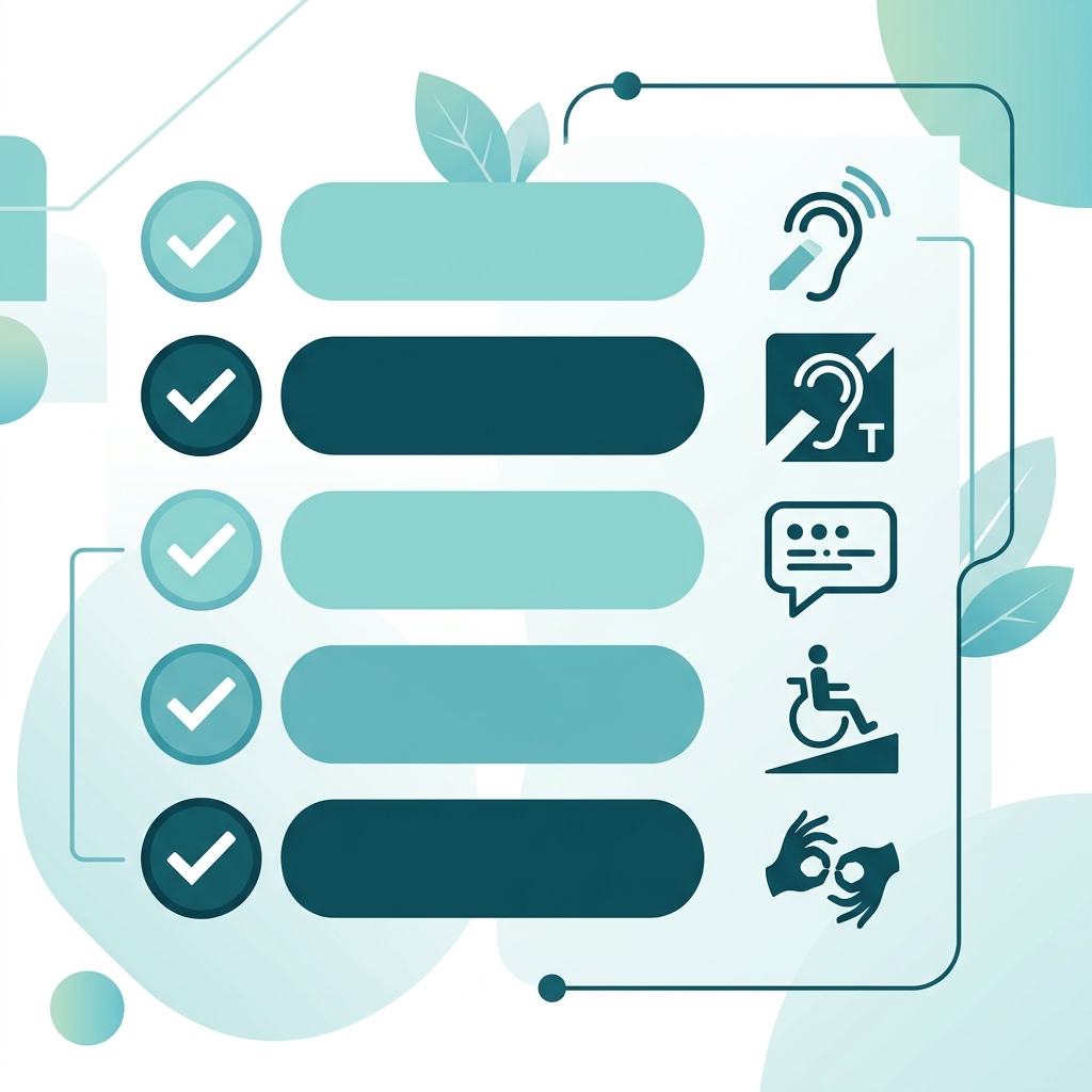 Illustration: Checkliste für barrierefreie Veranstaltungen