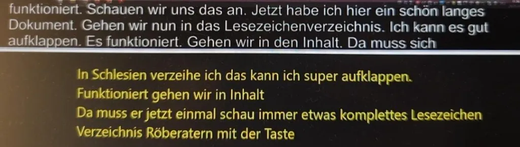 Vergleich professionelle Untertitel Sprachpilot vs automatische Windows Live Untertitel KI
