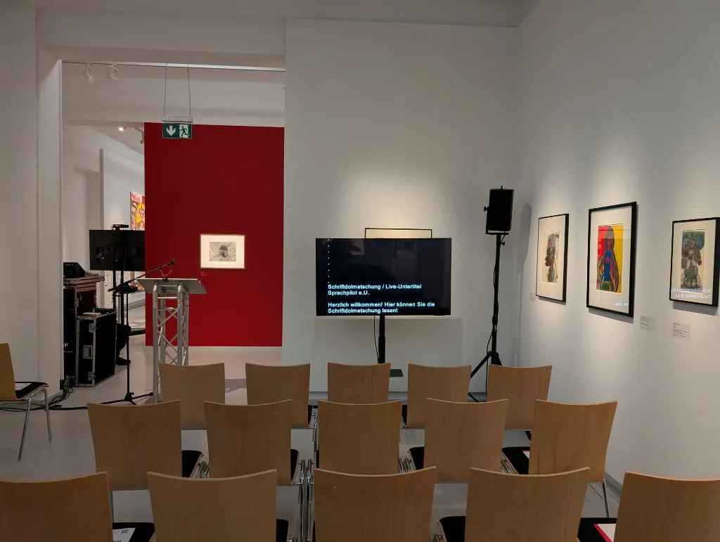 Museum Gugging – Setup für Schriftdolmetschen