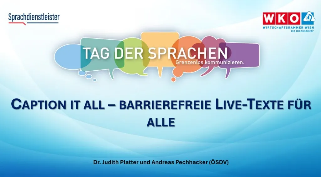 Tag der Sprachen - Caption It All